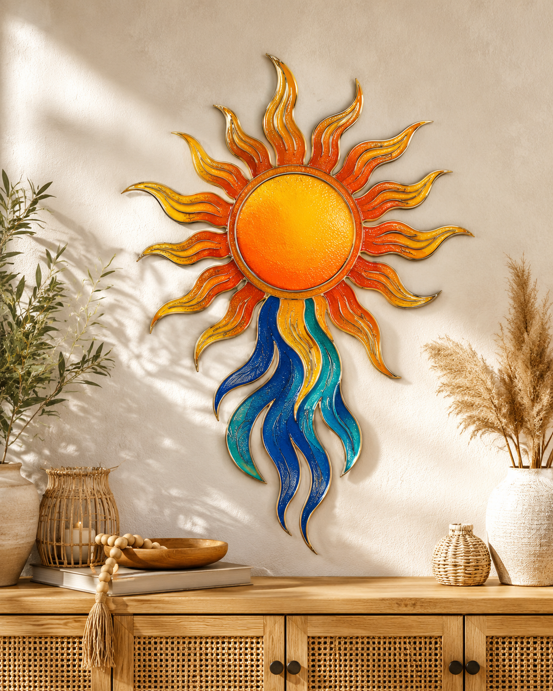Sun Wave Metal Wall Art Outdoor Decor Ocean Sunrise Sunset Wall Sign Coastal Beach Modern Sun Wall Decor Set Of 4 Designs Gift For Home
