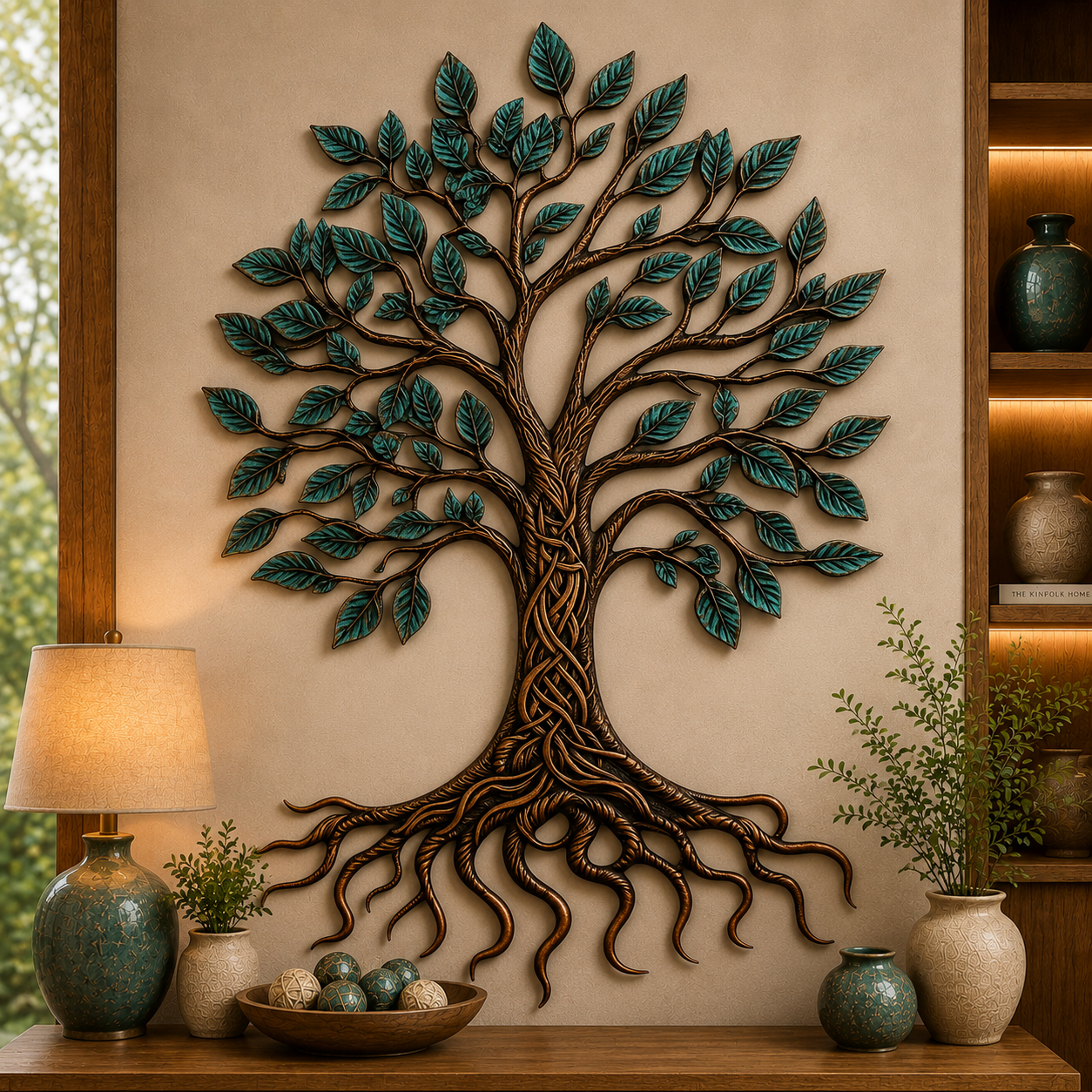Tree of Life Metal Wall Art Colorful UV Printed Aluminum Sign Celtic Tree Decor Nature Wall Hanging Rustic Farmhouse Home Gift