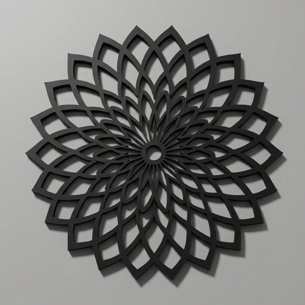 Spiritual Metal Wall Art, Boho Mandala Sunburst Metal Sign Decor
