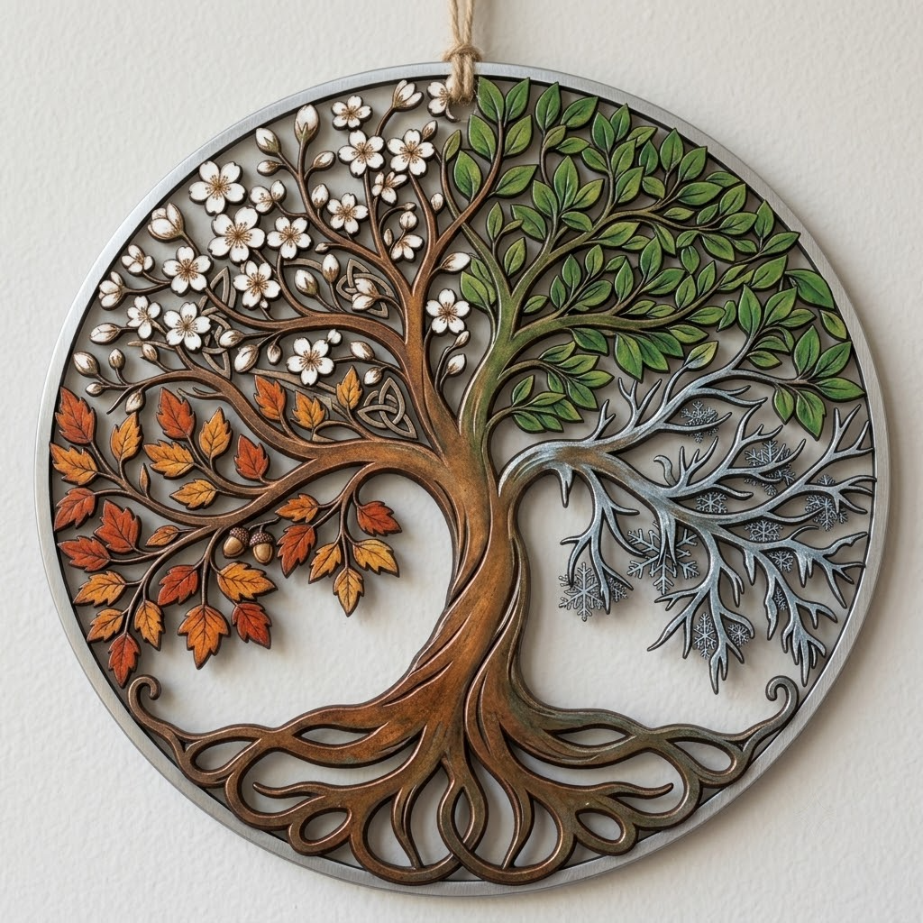 Of Life Metal Wall Art Outdoor, Rustic Nature Decor Gift
