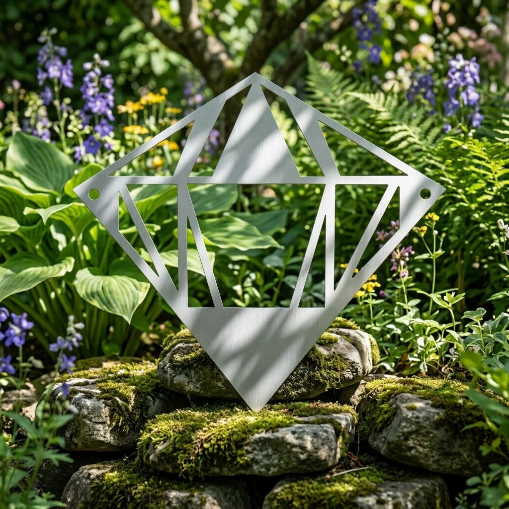 April Diamond Birthstone Metal Wall Art