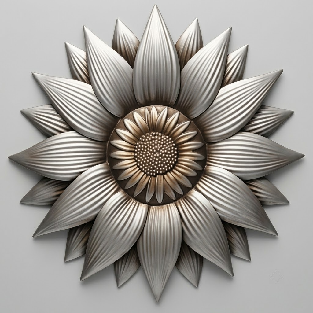 Bloom Metal Wall Art, Farmhouse Decor For Sunflower Enthusiasts