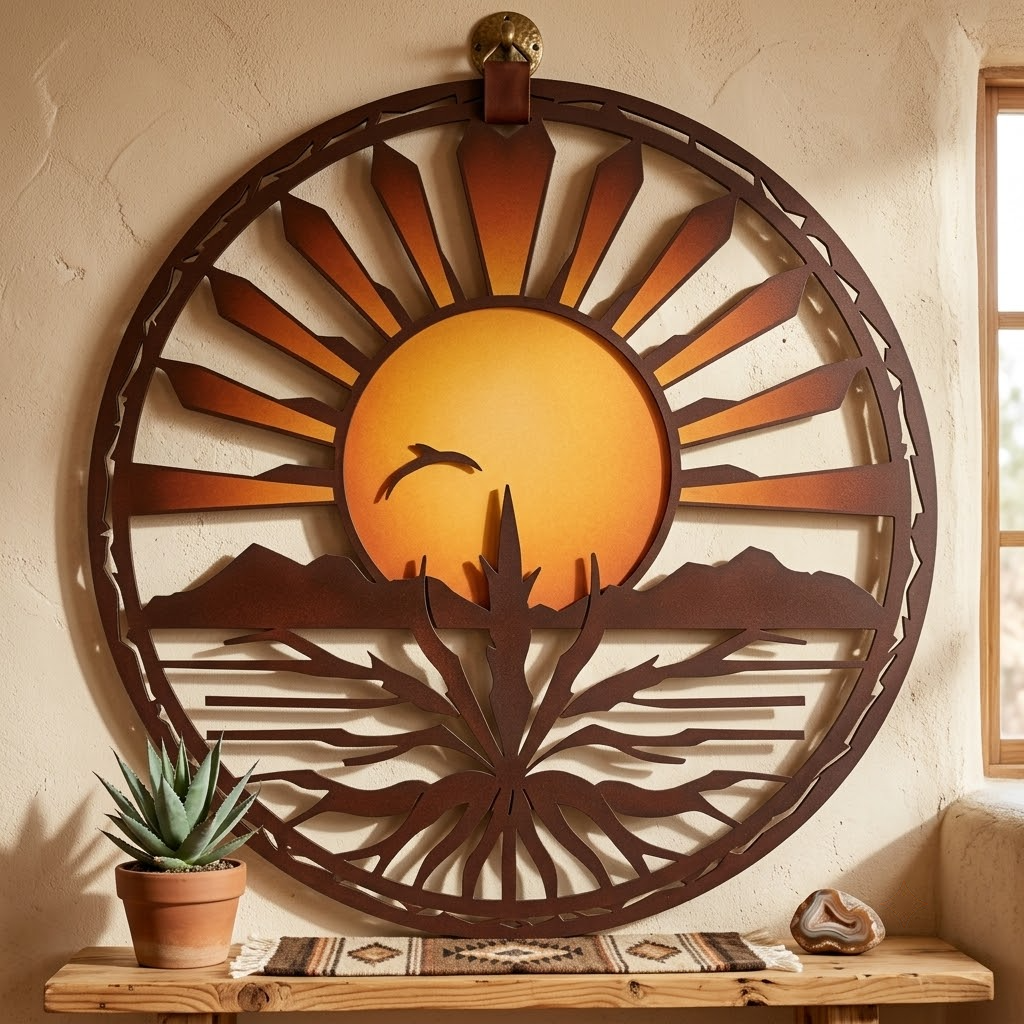 Celestial Guardian Sun Metal Sign