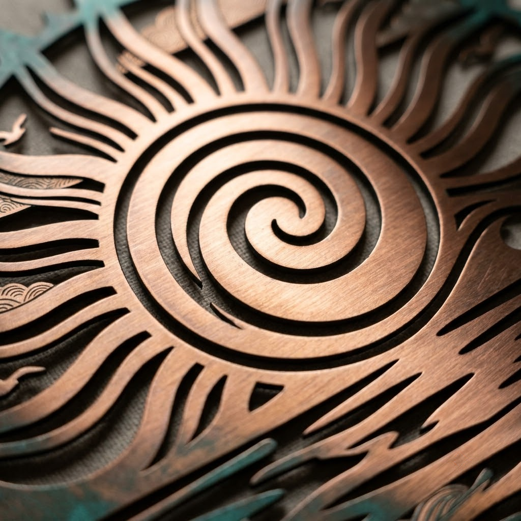 Coastal Metal Wall Art, Sun Ocean Sunset Beach House Decor