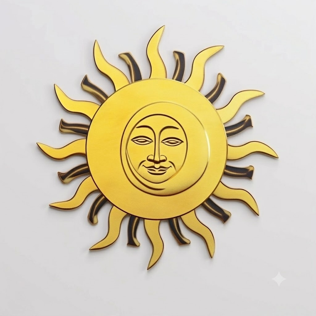 Celestial Sun Moon Garden Metal Sign, Boho Home Decor, Vibrant Wall Art