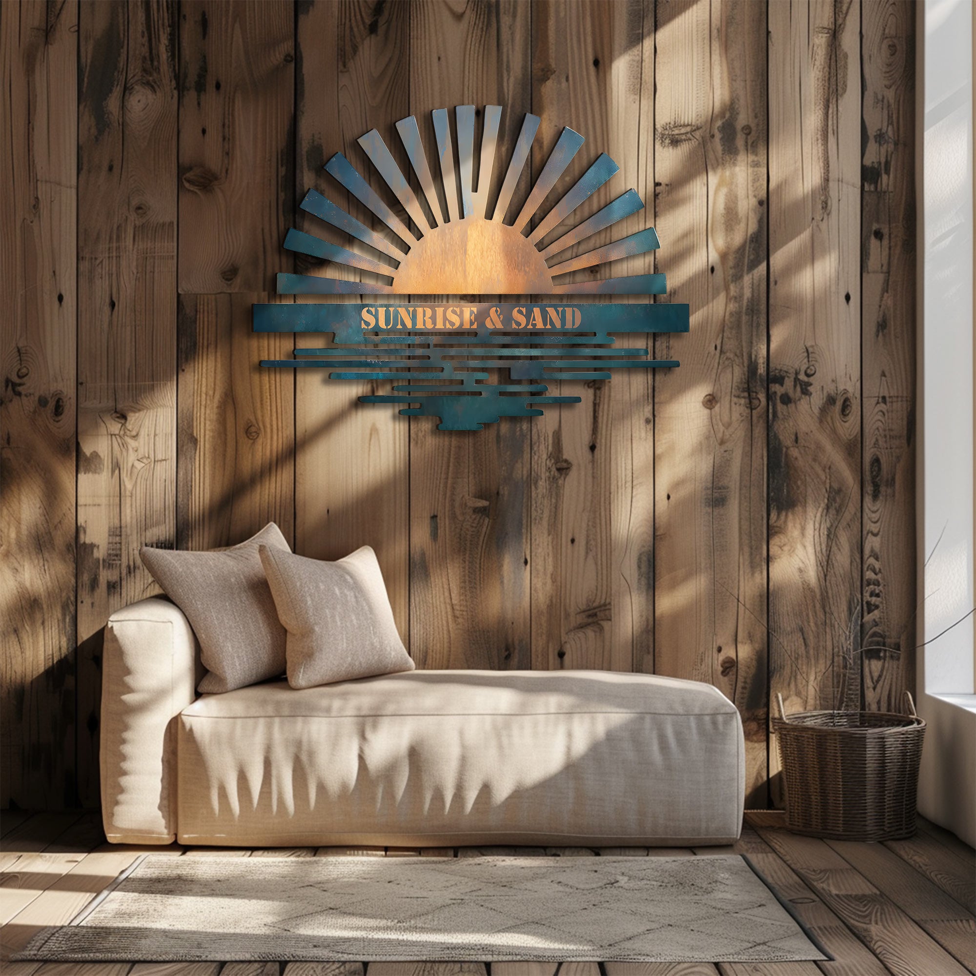 Custom Sunrise Metal Wall Art – UV Printed Aluminum Coastal Decor Indoor Outdoor