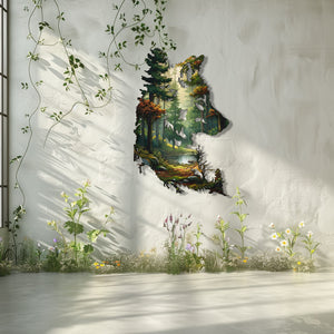 Wolf Forest Wall Art – Nature Wildlife Metal Decor