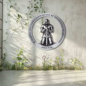 Christian Wall Art β Joshua 1:9 Knight Faith Decor V1