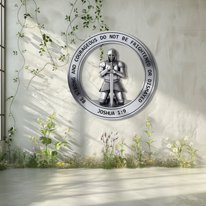 Christian Wall Art – Joshua 1:9 Knight Faith Decor V2