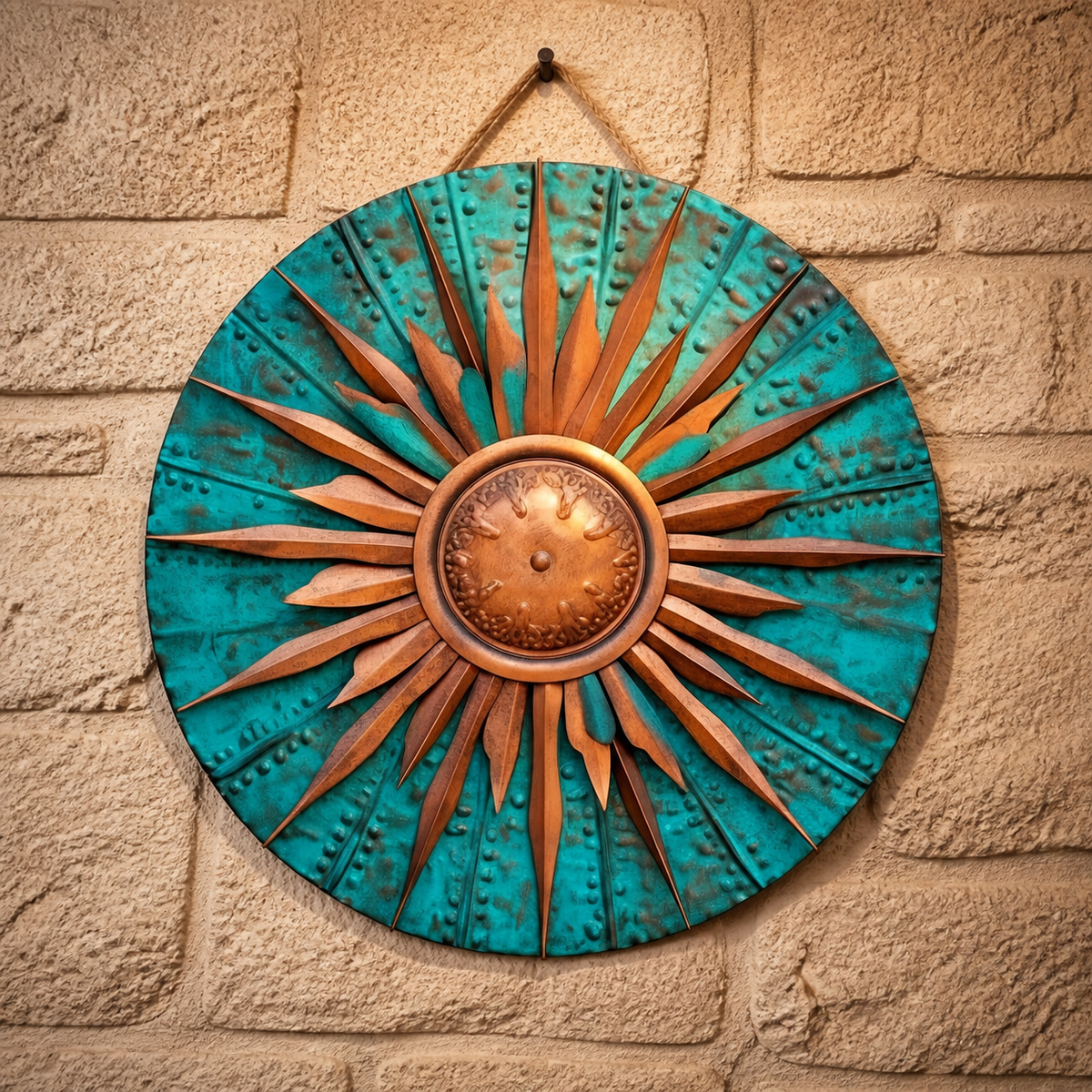 Metal Wall Art, Outdoor Southwestern Sun Decor