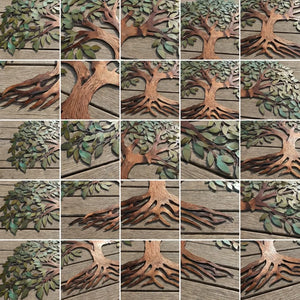 Green Tree of Life Metal Wall Art β UV Printed Aluminum Decor Nature Indoor Outdoor