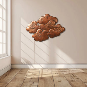 Copper Cloud Zen Design Metal Wall Art Asian Home Decor Gift