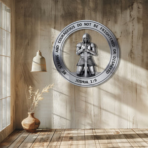 Christian Wall Art – Joshua 1:9 Knight Faith Decor V2
