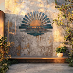 Custom Sunrise Metal Wall Art – UV Printed Aluminum Coastal Decor Indoor Outdoor
