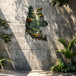 Wolf Forest Wall Art – Nature Wildlife Metal Decor