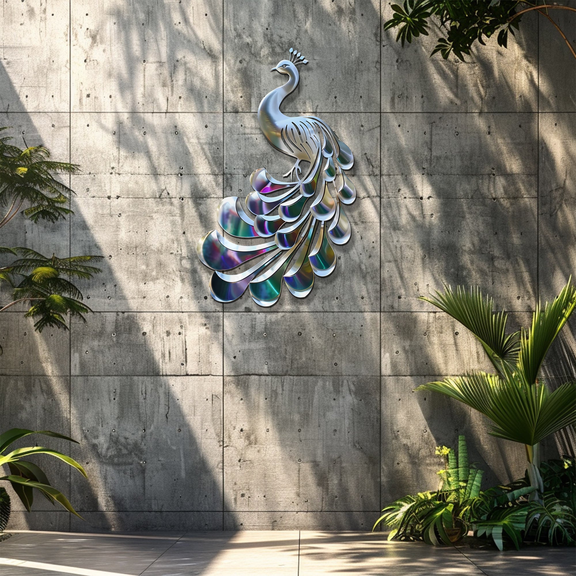Peacock Wall Art – Elegant Metal Decor for Modern Spaces