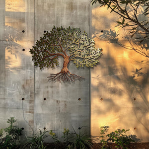 Rustic Olive Tree of Life Metal Wall Art β UV Printed Aluminum Decor Indoor Outdoor