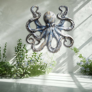 Kraken Octopus Metal Wall Art – UV Printed Aluminum Nautical Decor Ocean Indoor Outdoor