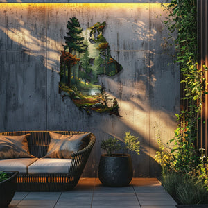 Wolf Forest Wall Art – Nature Wildlife Metal Decor