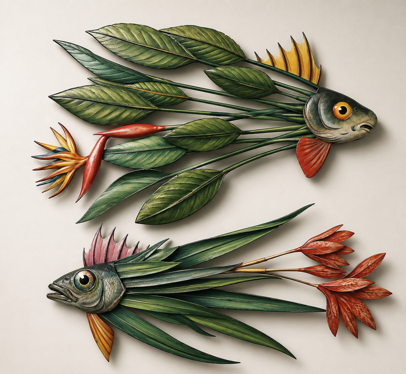 Tropical Fish Metal Wall Art Wall Decor