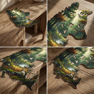 Wolf Forest Wall Art – Nature Wildlife Metal Decor