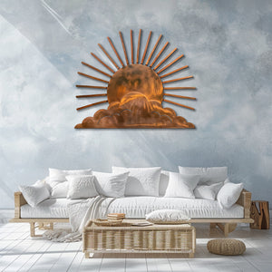 Sunburst Metal Wall Art – UV Printed Aluminum Decor for Indoor & Outdoor