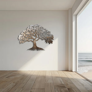 Abstract Tree of Life Metal Wall Art β UV Printed Decor Nature Indoor Outdoor
