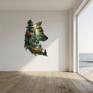 Wolf Forest Wall Art – Nature Wildlife Metal Decor