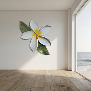 Plumeria Flower Wall Art β Tropical Minimal Metal Decor