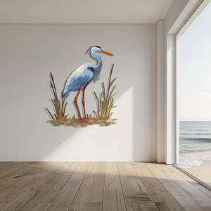 Heron Wall Art β Nature-Inspired Bird Metal Decor