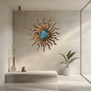 Rustic Sun Metal Wall β UV Printed Aluminum Decor Custom Coastal Indoor Outdoor