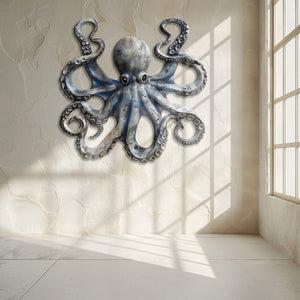 Kraken Octopus Metal Wall Art – UV Printed Aluminum Nautical Decor Ocean Indoor Outdoor
