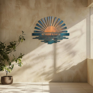 Custom Sunrise Metal Wall Art – UV Printed Aluminum Coastal Decor Indoor Outdoor