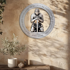 Christian Wall Art β Joshua 1:9 Knight Faith Decor V3