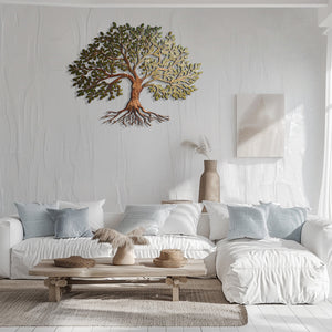 Rustic Olive Tree of Life Metal Wall Art β UV Printed Aluminum Decor Indoor Outdoor