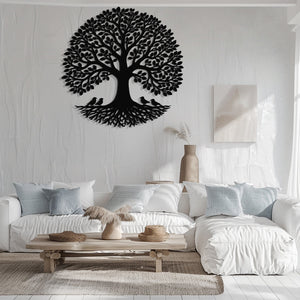 Bird Tree of Life Metal Wall Art – UV Printed Aluminum Decor Nature Indoor Outdoor