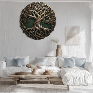 Tree of Life Metal Wall Art – Celtic Nature Decor Spiritual Indoor Outdoor Wall Decor