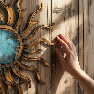 Rustic Sun Metal Wall β UV Printed Aluminum Decor Custom Coastal Indoor Outdoor