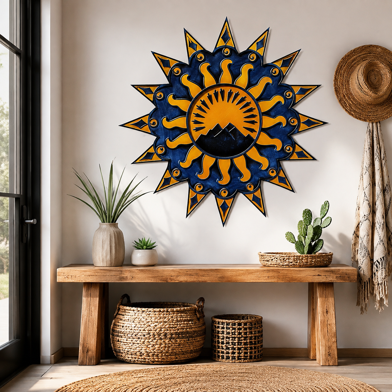 Southwestern Sunburst Metal Wall Art