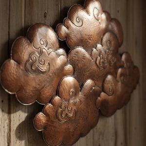 Copper Cloud Zen Design Metal Wall Art Asian Home Decor Gift