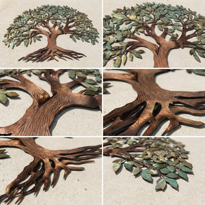 Green Tree of Life Metal Wall Art β UV Printed Aluminum Decor Nature Indoor Outdoor