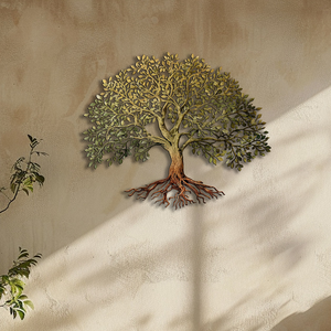 Rustic Tree of Life Metal Wall Art – UV Printed Aluminum Nature Decor Indoor Outdoor