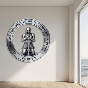 Christian Wall Art – Joshua 1:9 Knight Faith Decor V2