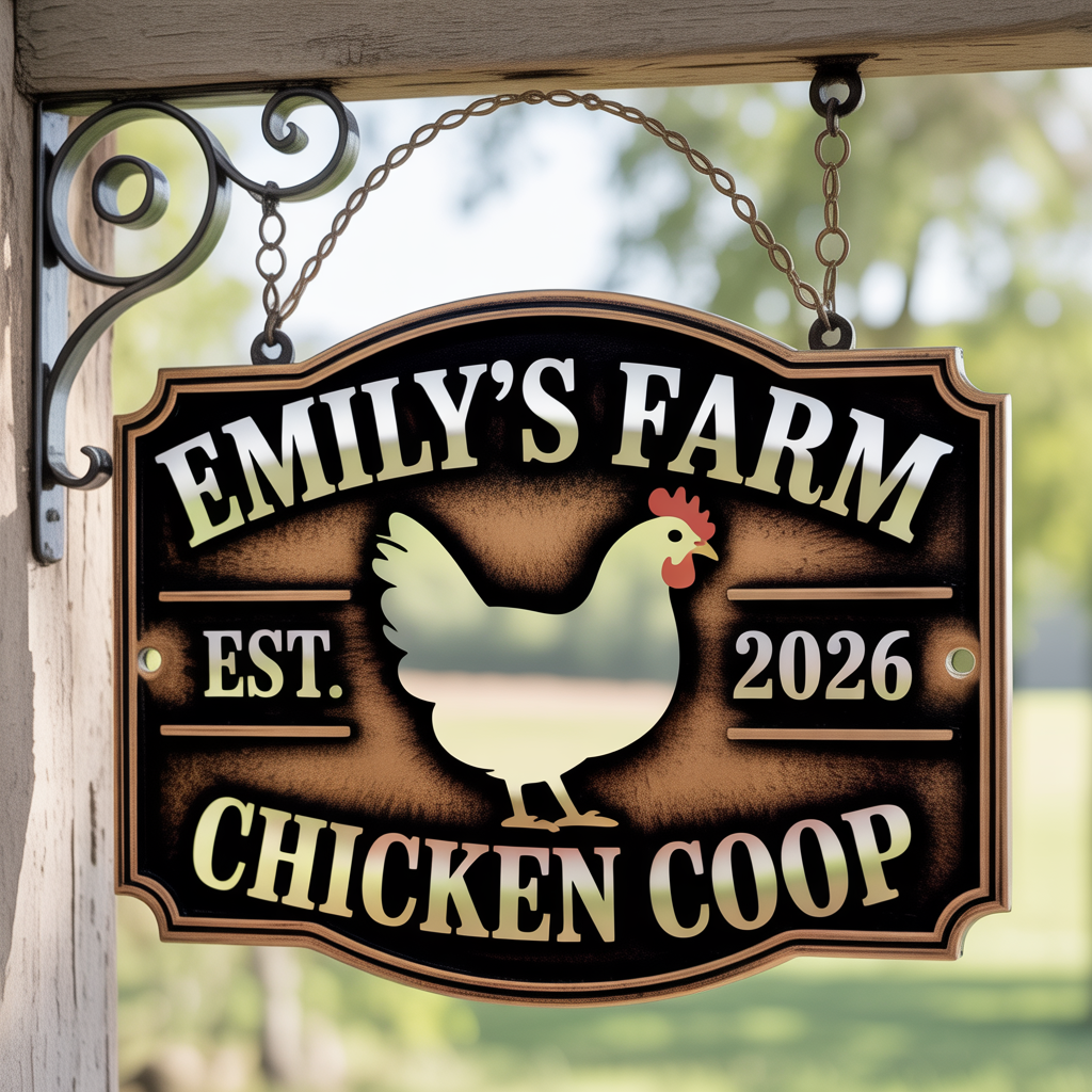 Farm Tractor Metal Wall Art – Rustic Country Farm Decor, Custom Outdoor Garden Sign