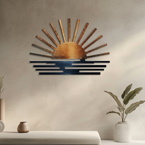 Sunburst Sunrise Sunset Metal Wall β UV Printed Decor Custom Coastal Indoor Outdoor