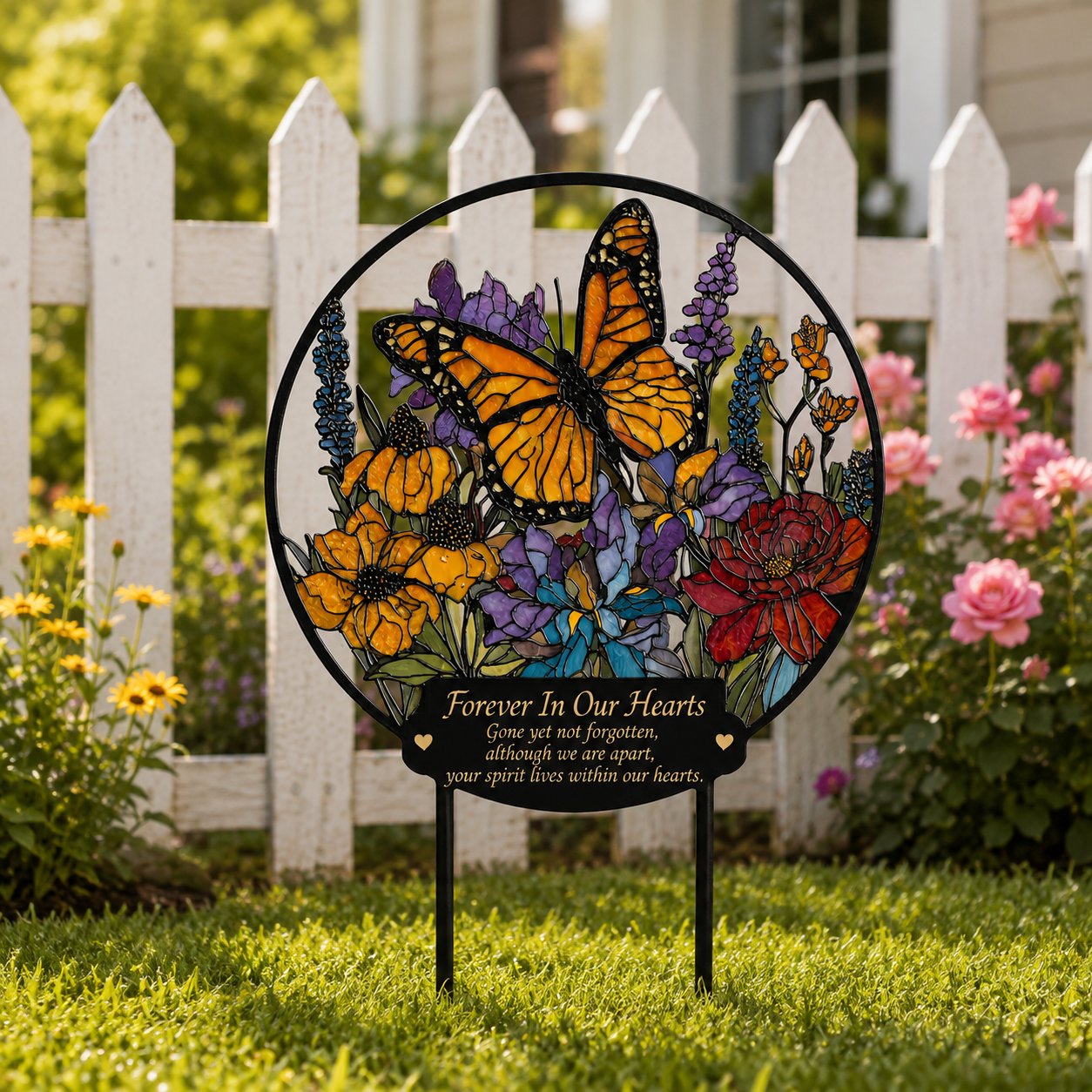 Personalized Butterfly Memorial Garden Stake