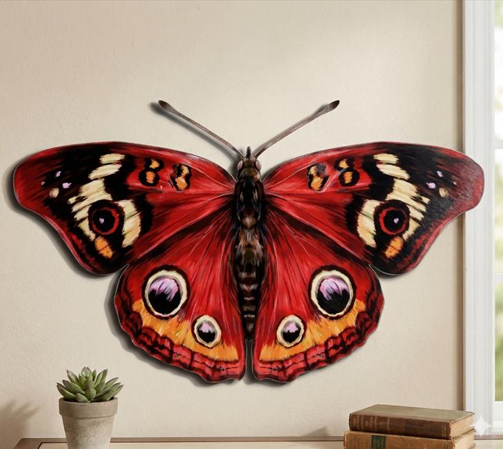 Butterfly Metal Sign Wall Decor, Colorful Butterfly Wall Art, Nature Inspired Home Decor for Living Room Bedroom Entryway Housewarming Gift