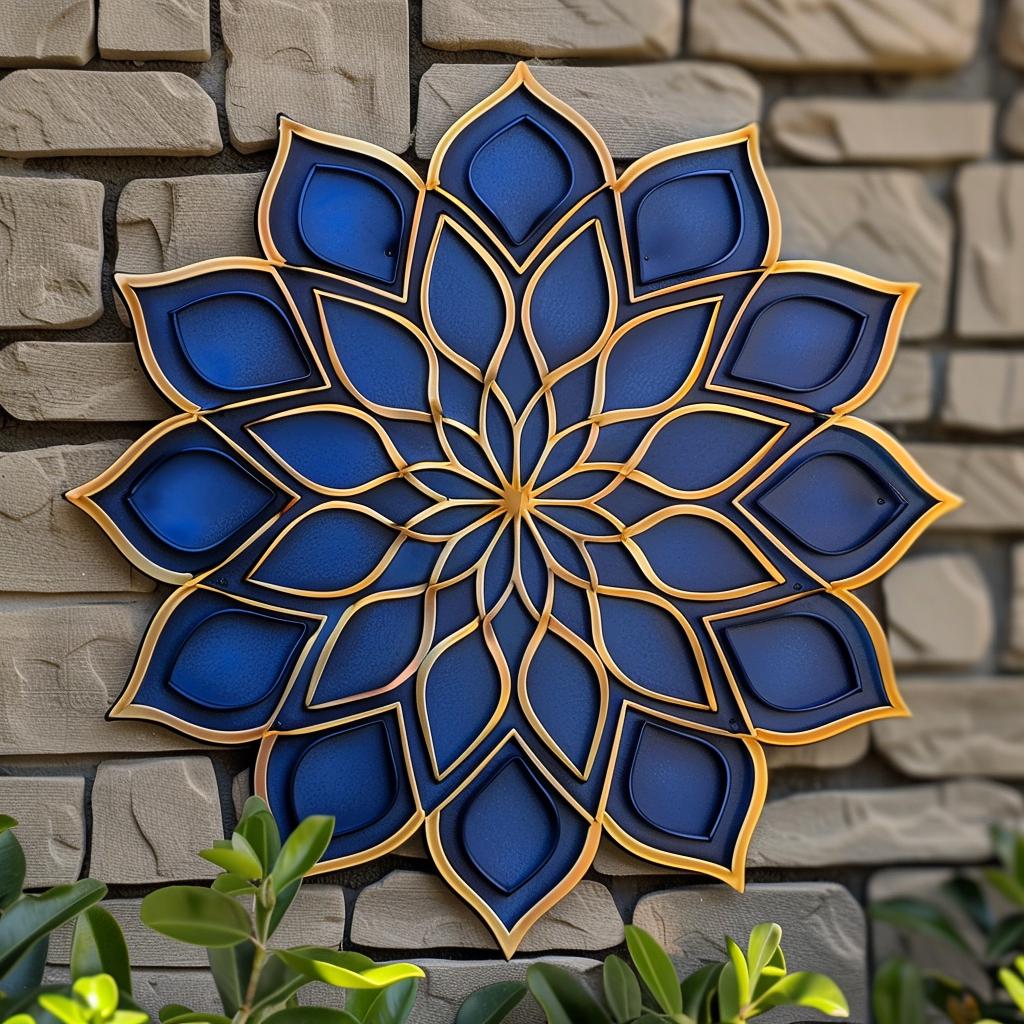 Mandala Sun Metal Wall Art, Boho Sunburst Decor, Outdoor Patio Sign, Garden Hanging, Yoga