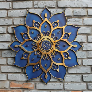 Mandala Sun Metal Wall Art, Boho Sunburst Decor, Outdoor Patio Sign, Garden Hanging, Yoga UV printed on aluminum