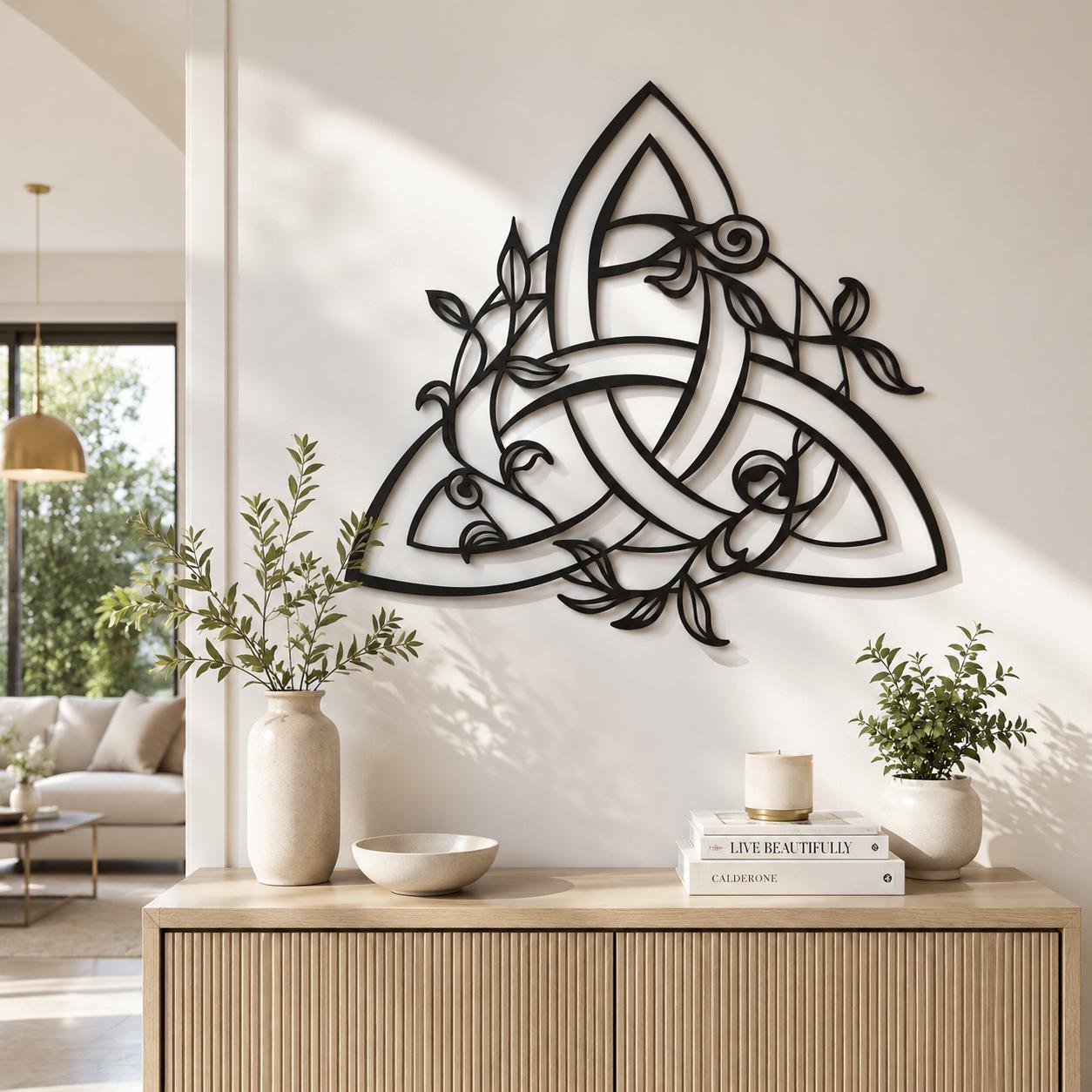 Metal Wall Art Set - Sun Waves and Tree of Life Collection